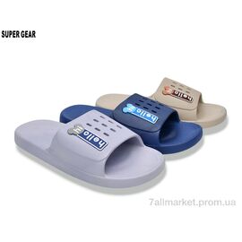 Фотография Шлепки мужские пляжные Лето 709 mix (12 пар р.40-45) "Super Gear" недорого оптом от прямого поставщика