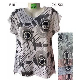 Фотография Футболка женская стильная р -ры 2XL-5XL (микс цв) "NICOLAS" недорого от прямого поставщика