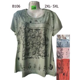 Фотография Футболка женская стильная р -ры 2XL-5XL (микс цв) "NICOLAS" недорого от прямого поставщика