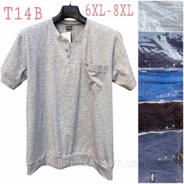 Футболка чоловіча молодіжна батал р-ри 6XL-8XL (мікс кв) "NICOLAS" недорого гуртом від прямого постачальника