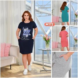 Фотография Платье домашнее женское полу-батал размеры 4XL-6XL (МИКС) "NICOLAS" недорого от прямого поставщика