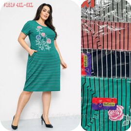 Фотография Платье домашнее женское полу-батал размеры 4XL-6XL (МИКС) "NICOLAS" недорого от прямого поставщика