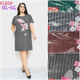 Фотография Платье домашнее женское батал размеры 6XL-8XL (МИКС) "NICOLAS" недорого от прямого поставщика