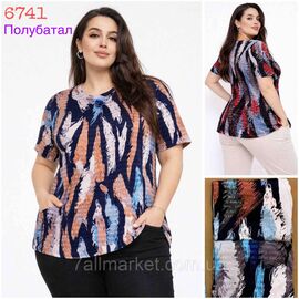 Фотография Туника женская летняя полу-батал размеры XL-6XL (4 цв) "NICOLAS" недорого от прямого поставщика