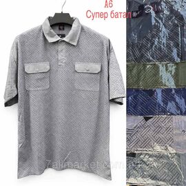 Футболка чоловіча молодіжна супер-батал р-ри 6XL-10XL (мікс кв) "NICOLAS" недорого гуртом від прямого постачальника