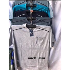 Футболка чоловіча молодіжна батал р-ри 6XL-10XL (мікс кв) "NICOLAS" недорого гуртом від прямого постачальника