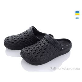Фотография Кроксы мужские легкие Лето Крок Укр С71 чорний (6 пар р.41-45) "Vladimir" недорого оптом от прямого поставщика