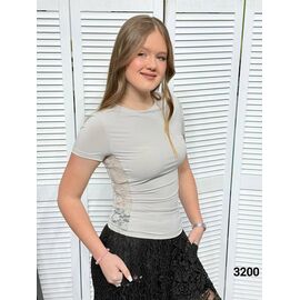Фотография Футболка женская 3200 l.grey р.42-44 "LOOK" недорого оптом от прямого поставщика