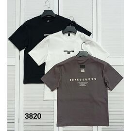 Фотография Футболка мужская 3820 grey р.48-56 "LOOK" недорого оптом от прямого поставщика