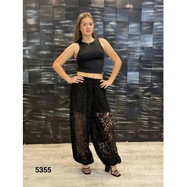 Штани жіночі літні 5355 black р.48-52 "LOOK" недорого оптом від прямого постачальника
