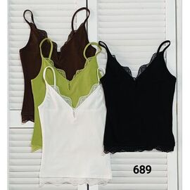 Фотография Майка женская 689 brown р.one size "LOOK" недорого оптом от прямого поставщика