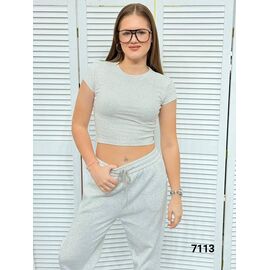 Фотография Топ женский 7113 grey р.42-48 "LOOK" недорого оптом от прямого поставщика