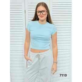 Фотография Топ женский 7113-1 l.blue р.42-48 "LOOK" недорого оптом от прямого поставщика