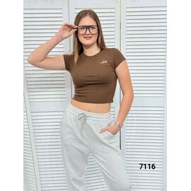 Фотография Топ женский 7116 brown р.42-48 "LOOK" недорого оптом от прямого поставщика