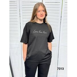 Фотография Футболка женская 7313 black р.46-52 "LOOK" недорого оптом от прямого поставщика