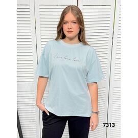 Фотография Футболка женская 7313 l.blue р.46-52 "LOOK" недорого оптом от прямого поставщика