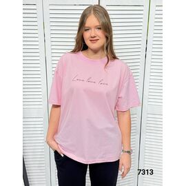 Фотография Футболка женская 7313 pink р.46-52 "LOOK" недорого оптом от прямого поставщика