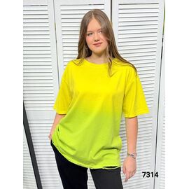 Фотография Футболка женская 7314 yellow р.46-52 "LOOK" недорого оптом от прямого поставщика