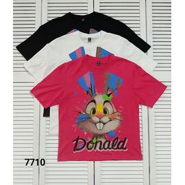 Фотография Футболка женская 7710 black р.one size "LOOK" недорого оптом от прямого поставщика