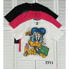 Фотография Футболка женская 7711 black р.one size "LOOK" недорого оптом от прямого поставщика