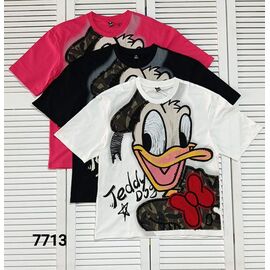 Фотография Футболка женская 7713 black р.one size "LOOK" недорого оптом от прямого поставщика