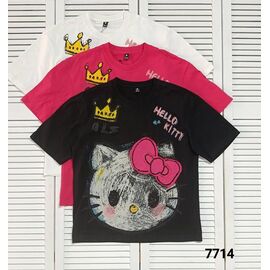 Фотография Футболка женская 7714 black р.one size "LOOK" недорого оптом от прямого поставщика