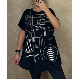 Фотография Футболка женская 25002 black р.58-62 "PULSE" недорого оптом от прямого поставщика