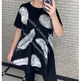 Фотография Футболка женская 25007 black р.58-62 "PULSE" недорого оптом от прямого поставщика