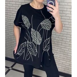 футболка жіноча 25009 black р.58-62 "PULSE" недорого оптом від прямого постачальника