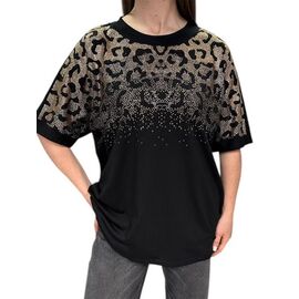 футболка жіноча 25110 black р.48-56 "PULSE" недорого оптом від прямого постачальника