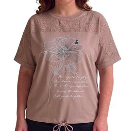 футболка жіноча 26015 brown р.52-56 "PULSE" недорого оптом від прямого постачальника