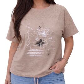 футболка жіноча 26016 beige р.52-56 "PULSE" недорого оптом від прямого постачальника