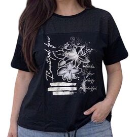 футболка жіноча 26016 black р.52-56 "PULSE" недорого оптом від прямого постачальника