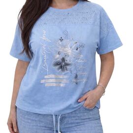 футболка жіноча 26016 l.blue р.52-56 "PULSE" недорого оптом від прямого постачальника