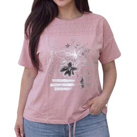 Фотография Футболка женская 26016 pink р.52-56 "PULSE" недорого оптом от прямого поставщика