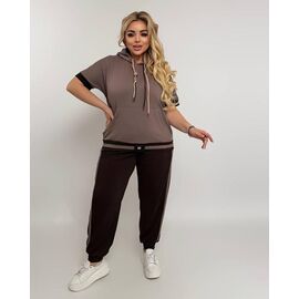 Фотография Костюм спортивный женский 962 brown р.48-62 "Seven Zikina" недорого оптом от прямого поставщика