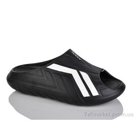 Шльопанці чоловічі пляжні Літо 24-139 чорний (6 пар р.40-45) "Slippers" недорого оптом від прямого постачальника