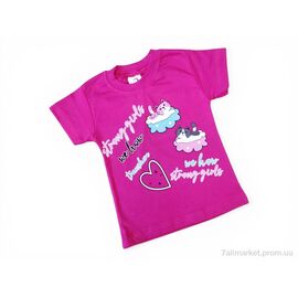 Фотография Футболка детская Лето 117 малиновий (4 шт. р.сетка 1-4) "Kids-modnik" недорого оптом от прямого поставщика