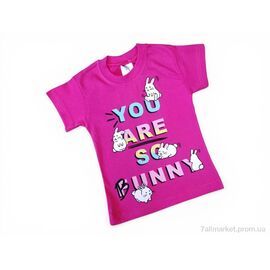 Фотография Футболка детская Лето 117-1 малиновий (4 шт. р.сетка 1-4) "Kids-modnik" недорого оптом от прямого поставщика