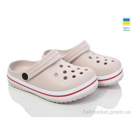 Фотография Кроксы детские летние Лето 309 бежевий (8 пар р.24-35) "Golden Lion" недорого оптом от прямого поставщика