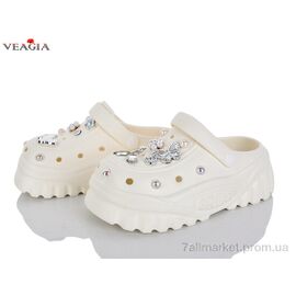 Фотография Кроксы женские летние Лето 3005-1 beige (10 пар р.36-41) "Veagia-ADA" недорого оптом от прямого поставщика