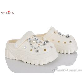 Крокси жіночі літні Літо 3004-2 beige (10 пар р.36-41) "Veagia-ADA" недорого оптом від прямого постачальника