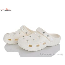 Фотография Кроксы женские летние Лето 3008-2 beige (10 пар р.36-41) "Veagia-ADA" недорого оптом от прямого поставщика