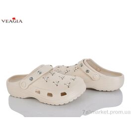 Фотография Кроксы женские летние Лето 3008-3 beige (10 пар р.36-41) "Veagia-ADA" недорого оптом от прямого поставщика