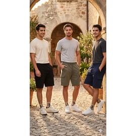 Фотография Шорты мужские 70226 khaki р.46-54 "Samo" недорого оптом от прямого поставщика