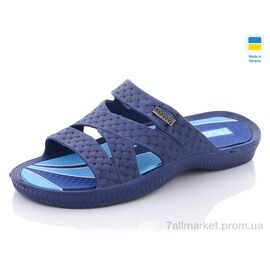 Фотография Шлепки мужские пляжные Лето Прогресс М229 синие (8 пар р.40-46) "Progress" недорого оптом от прямого поставщика