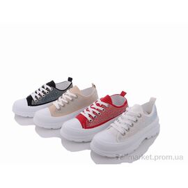 Фотография Кроссовки женские модные Весна/осень L01 mix (8 пар р.36-41) "YUEMINGZHU" недорого оптом от прямого поставщика