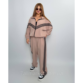 Фотография Костюм женский  спортивный креп костюмка с лампасами (46-60) "LADA" недорого от прямого поставщика
