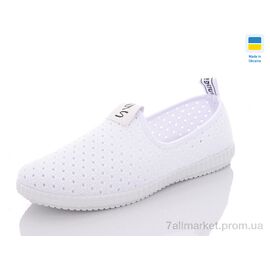 Фотография Слипоны женские тканевые Лето 526 білий (10 пар р.36-40) "Крок" недорого оптом от прямого поставщика