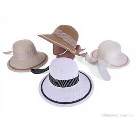 Фотография Шляпа женская Лето 7-02 mix (5 шт. р.сетка 56-58) "TUZZI" недорого оптом от прямого поставщика